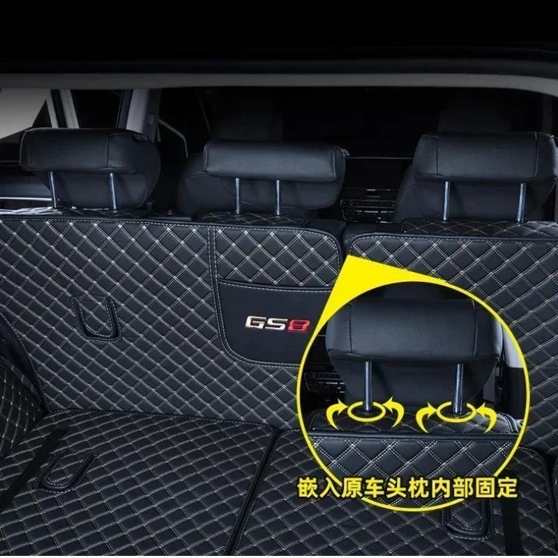 Car Trunk Mat For GAC Trumpchi GS8 6-Seat 7 Seat 2022 2023 2024 Custom Car Accessories Auto Interior Decoration