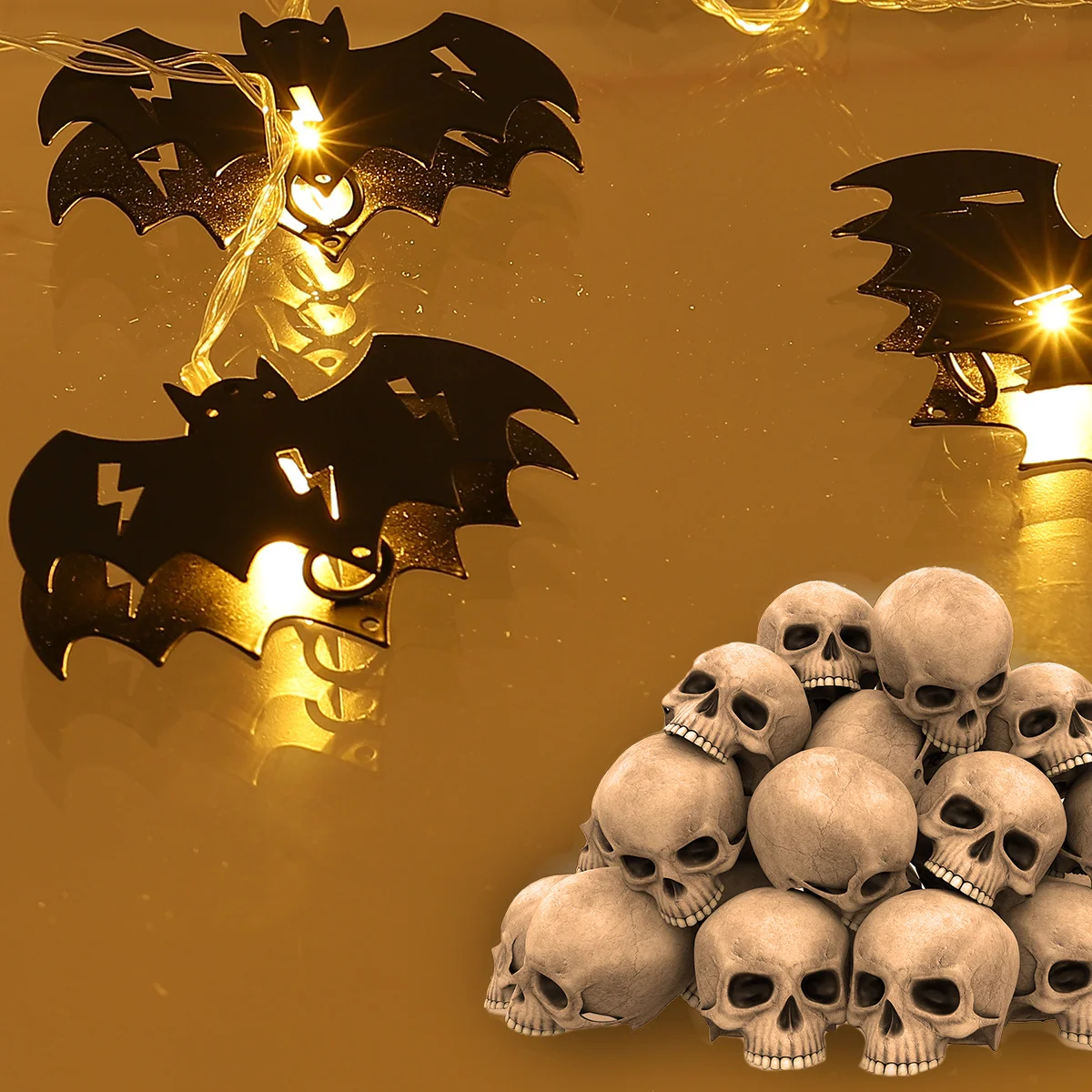 2 متر 10 مصابيح LED للهالوين الخفافيش سلسلة ضوء لا تصميم إبداعي مثالي لتزيين درابزين زوايا نافذة الباب