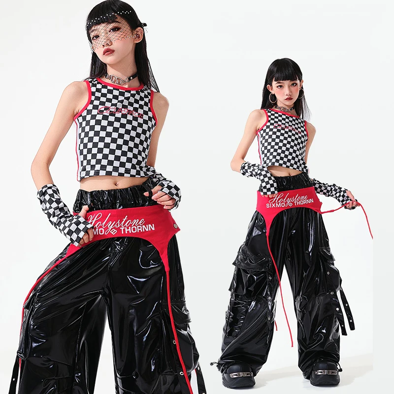 Kind Ballroom Dance Kleidung Für Mädchen Gruppe Jazz Dance Kostüm Kpop Outfit Kinder Kühlen Hip Hop Kleidung Straße Tragen SL13231