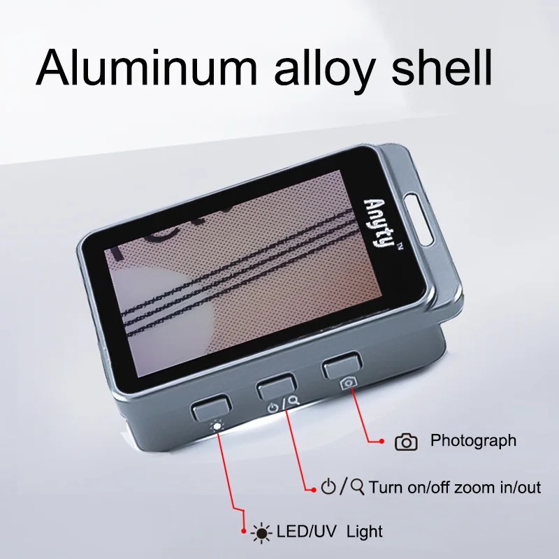 

Portable Industrial Microscope Electron Microscope Magnifying Glass With UV Lamp For Industrial Inspection Jewelry Inspection