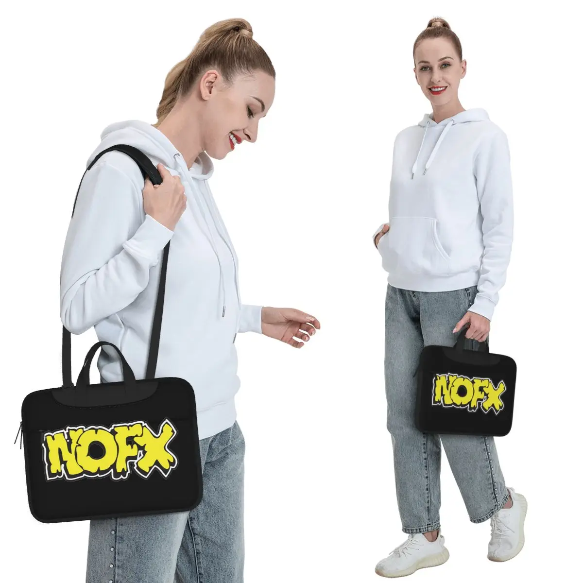 Nofx Band Final Tour Skull Crossbody Laptop Bag Case Computer Bag 13 14 15.6 Inch Notebook Pouch for Macbook Pro Lenovo