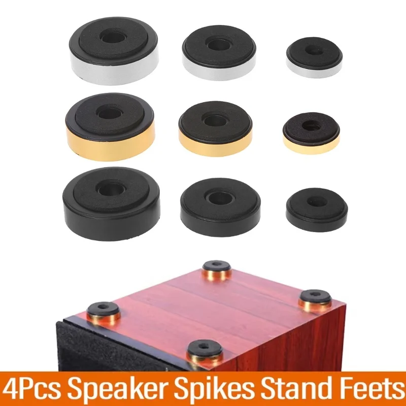 4pcs Audiophile Shock Damping Pad HIFI Stand Feet Speaker Stabilize Audio Isolation Feet Pad Foot Active Speakers Accessories
