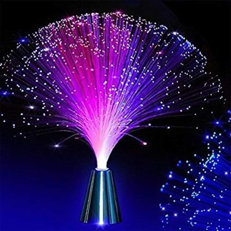 For Holiday Wedding Centerpiece Optic Fiber LED Night Lighting Decor Lamp 7 Color LED Fiber Optic Lamp Multicolor Star Sky Light