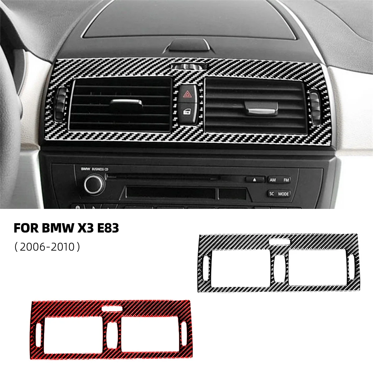 

For BMW X3 E83 2006-2010 Car-styling Carbon Fiber Car Central Control Air Outlet Decorative Accesorios Voiture Car Stickers Auto