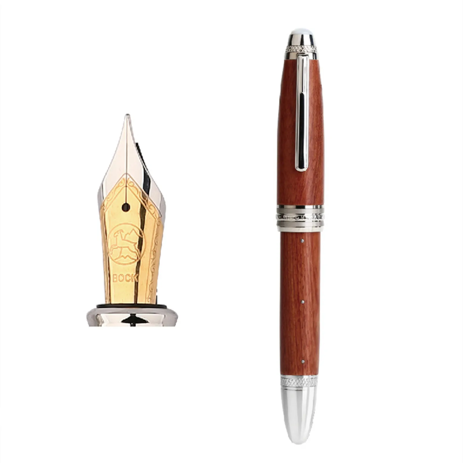 Imagem -04 - Majohn Madeira Fountain Pen Handmade Rivet Pen Pearl Top Escritório e Material Escolar Artigos de Papelaria Escrita Bol M1000