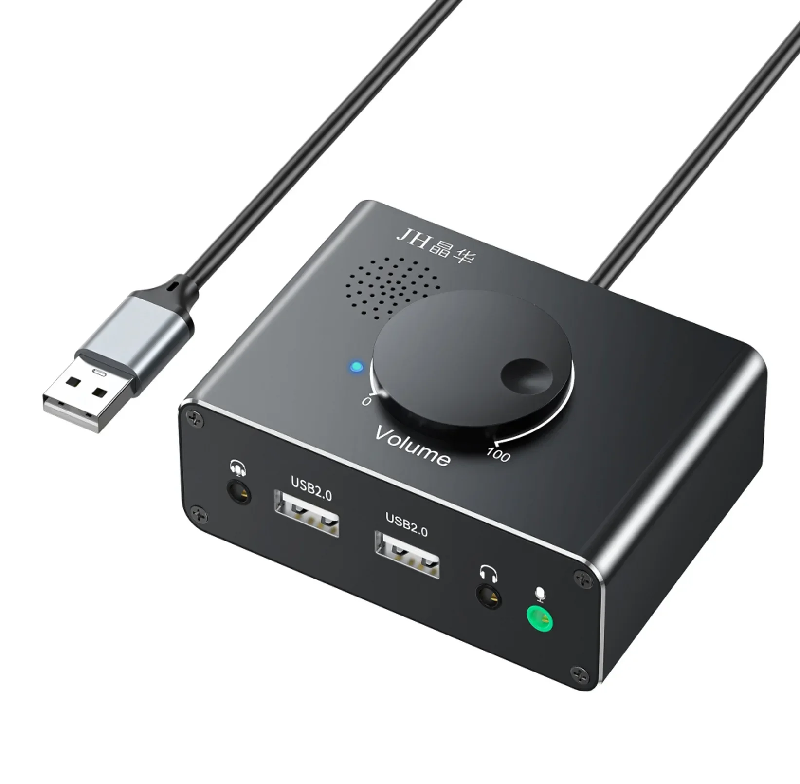 USB External Sound Card 3 Ports USB 2.0 to 3.5mm Sound Card 