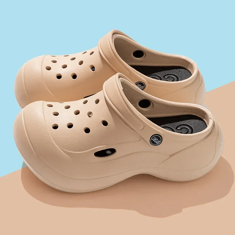 Summer EVA  Soft Soled Women's Sandals Indoor Home Casual Clog Thick Platform Slippers Outdoor Wear Men Beach Slides Shoes
