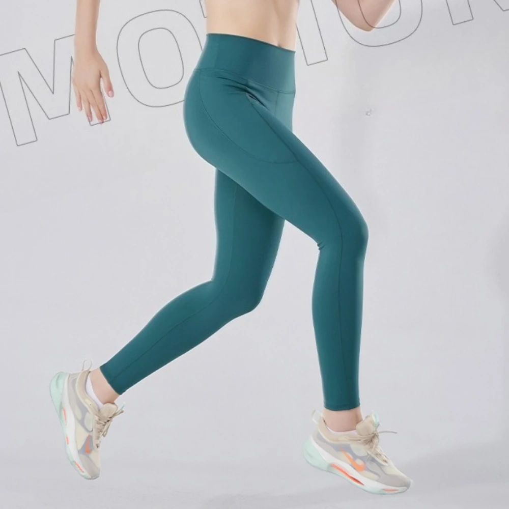 Autumn Women Fitness Running Tights GYM Pocket Pants Basketball Football Fitness Exercise Sport Long Compression Leggings