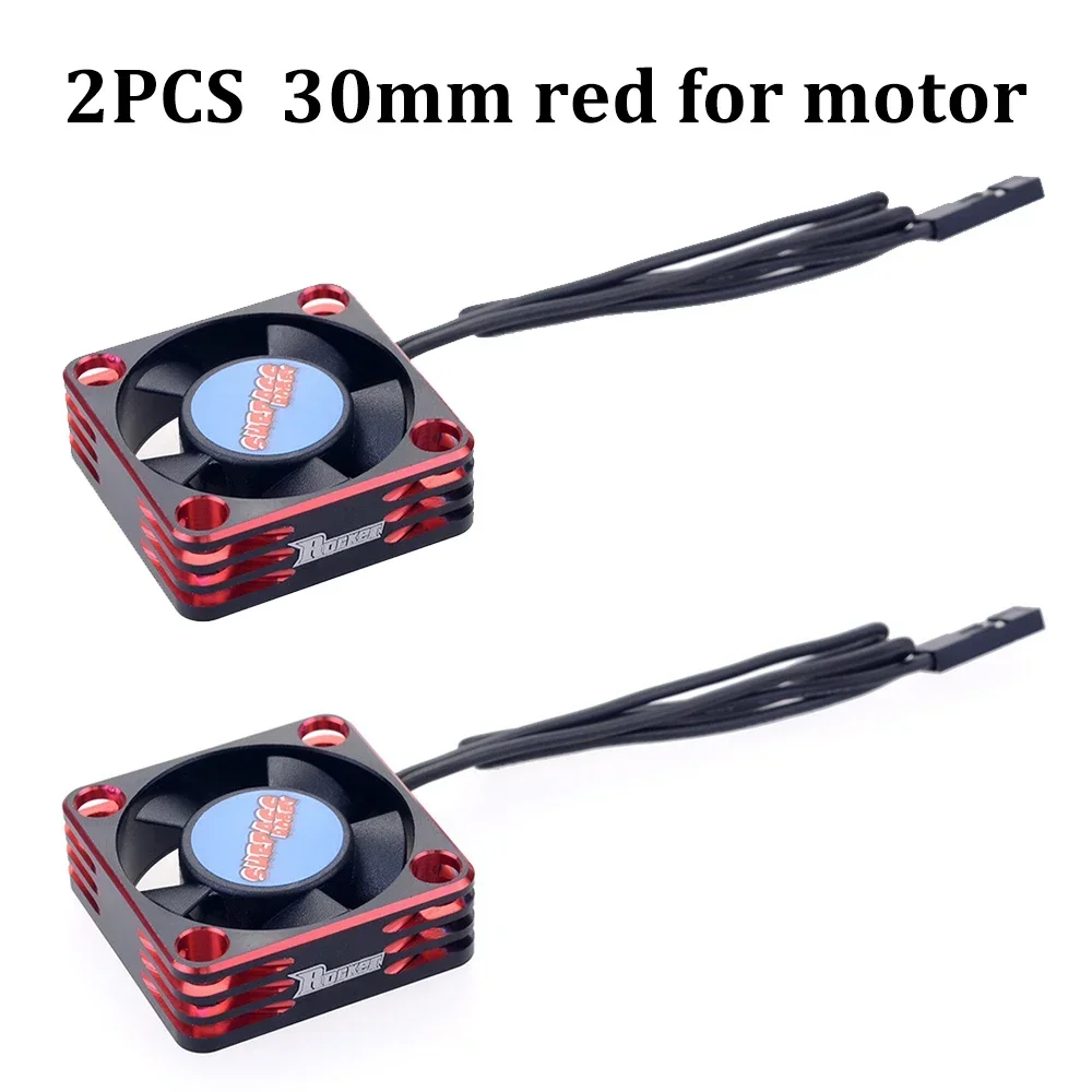 2PCS OVERTREFFEN HOBBY Koelventilator 25/30/35/40/50mm Raket Warmteafvoer Fans Metalen Motor Fan Cover voor Borstelloze Motor RC AUTO