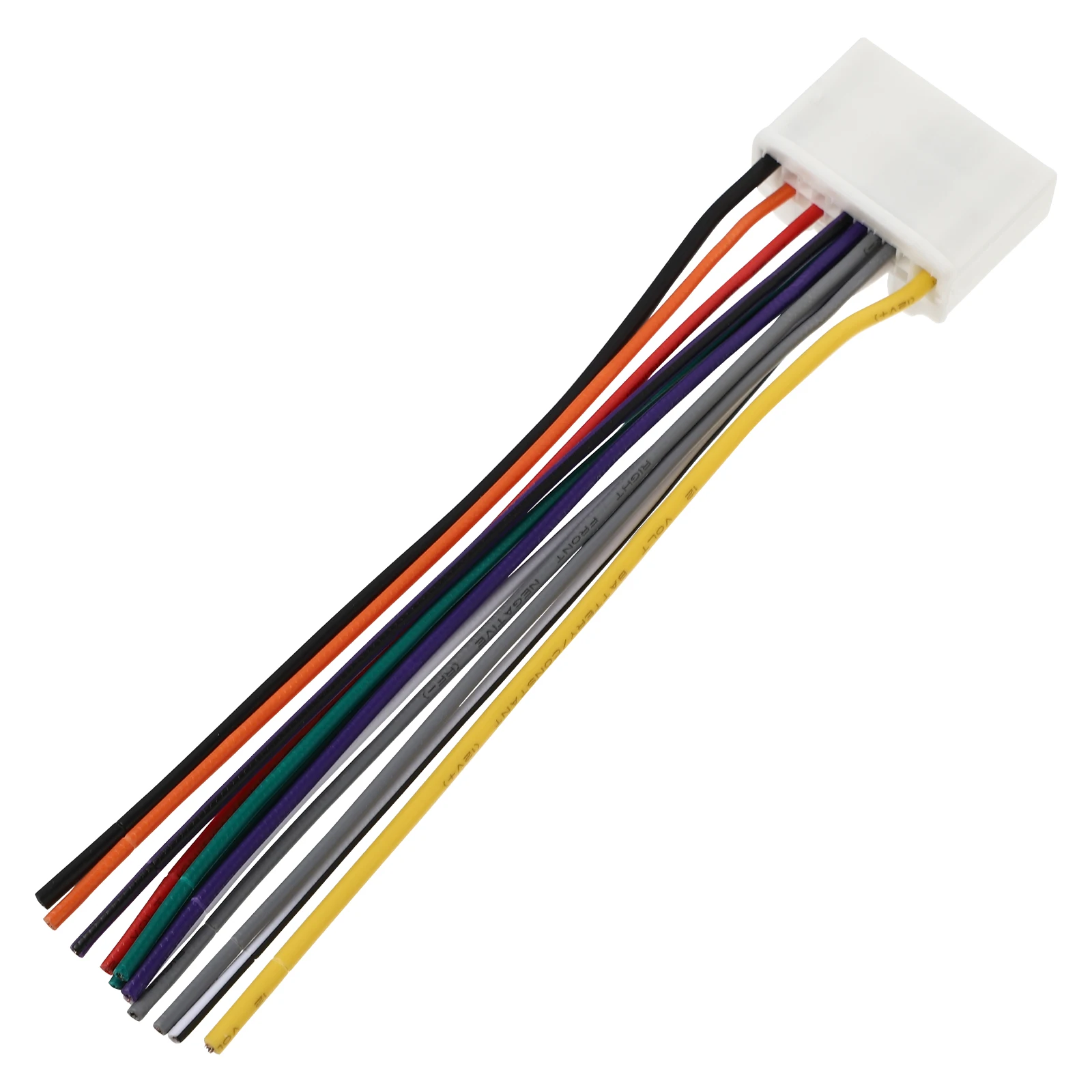 

1pc Stereo Harness Audio Power Cord Wiring Aluminum Alloy 12 Pin Dual Cable Radio Wire ABS Rubber Durable Practical Easy Install