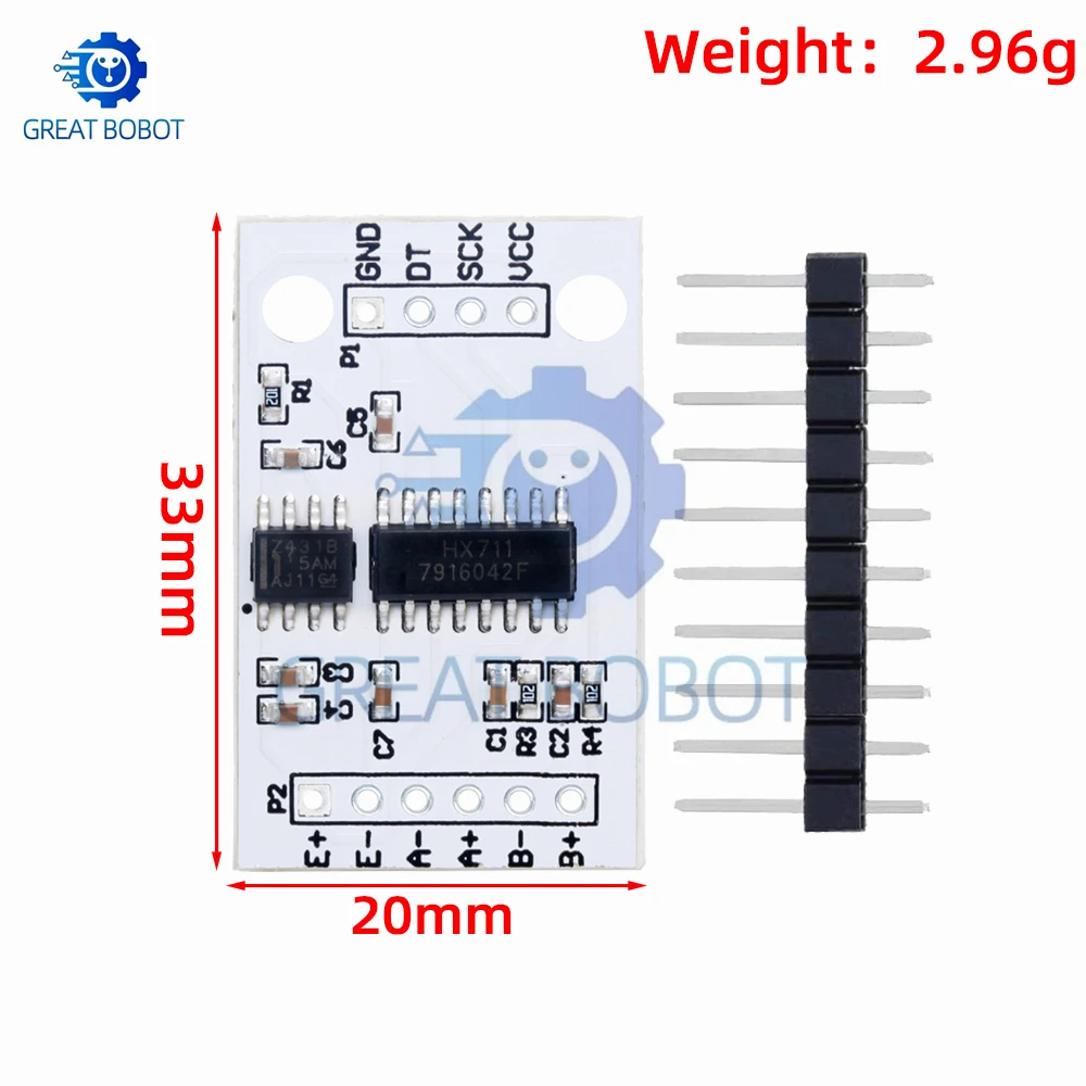 1~10PCS HX711 24-bit ADC Module On-board TL431 External Reference Voltage Dual-channel Load Cell 24Bit for arduino