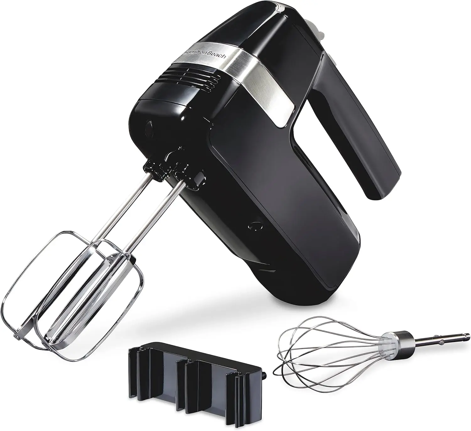 

Electric Hand Mixer, 6 Speeds + Stir Button, 300 Watts of Peak Power for Powerful Mixing, Includes Whisk and Storage Clip