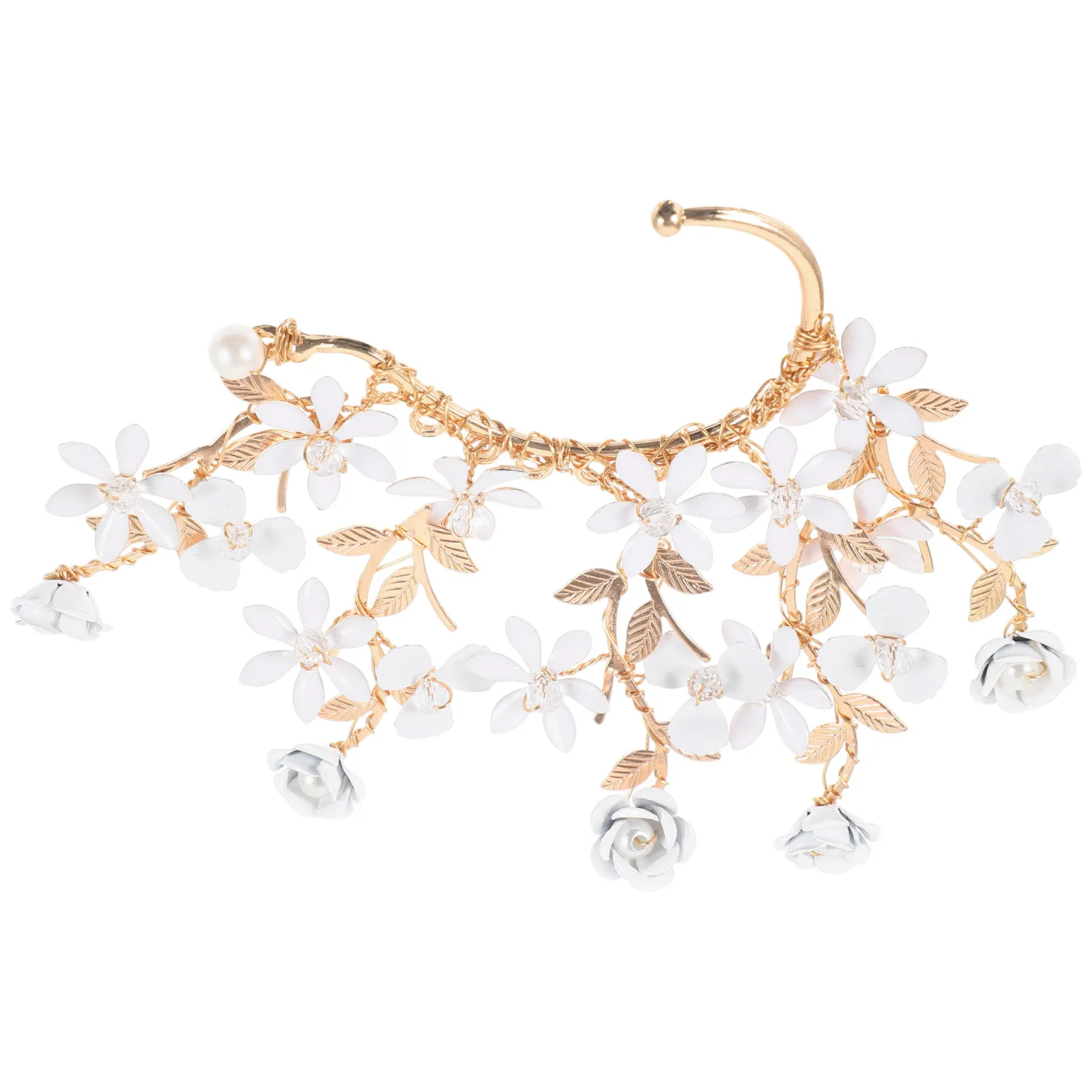 Flower Ear Cuff Elegant Fairy No Piercing Ear Clip Secure Fit Party Wedding Earrings for Women Flower Earrings