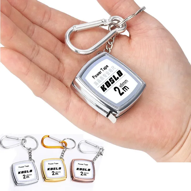 

2M Retractable Ruler Measure Tape Keychain Construction Tools Roulette Measuring Instruments Pocket Centimeter Woodworking