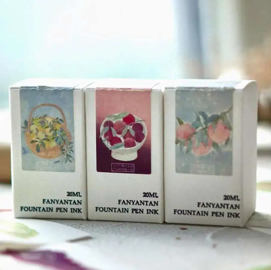 Fangyangtan  Fruits Series Pen Ink Yangmei Drunken Plum Honey Peach Wuxi Color Ink 20ml