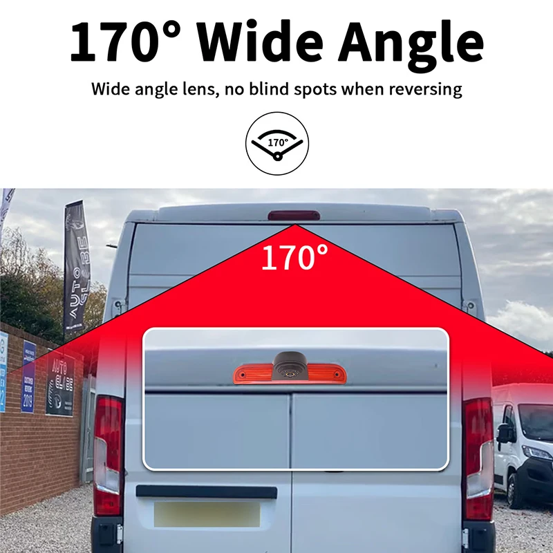 AHD 1080P سيارة الفرامل ضوء الرؤية الخلفية كاميرا احتياطية لشركة فيات Ducato بيجو الملاكم سيتروين التتابع للرؤية الليلية مقاوم للماء #2