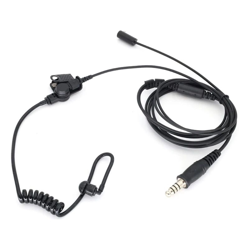 Headset Headphone Mikrofon dengan Headphone Walkie Talkie Tabung Udara Akustik Colokan 7.1Mm Dropshipping