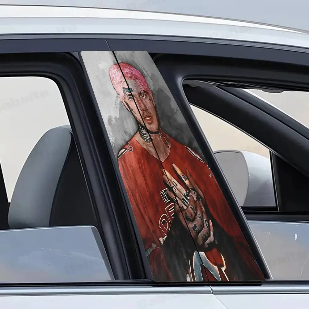 الهيب هوب مغني الراب ليل اللمحة سيارة B-عمود ملصق بولي كلوريد الفينيل سيارة ملصق مائي مركز السيارة عمود ملصق B-عمود الشمس واقية من الصفر مقاوم للماء