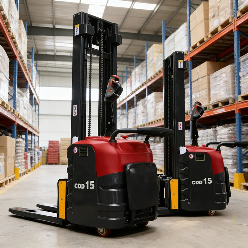 Semi Electric Pallet Stacker with Electric Lifting and Manual Walking 1500kg for Budget Conscious Buyers