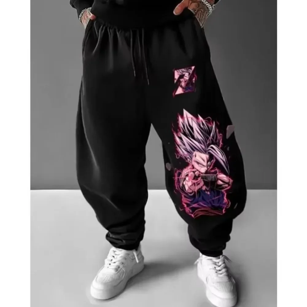 لعبة دراغون بول أنيمي التعاون Sweatpants 2026 الصيف/الخريف كبير عصري الشارع الهيب هوب الأمريكية فضفاض القطن الوالدين والطفل #1