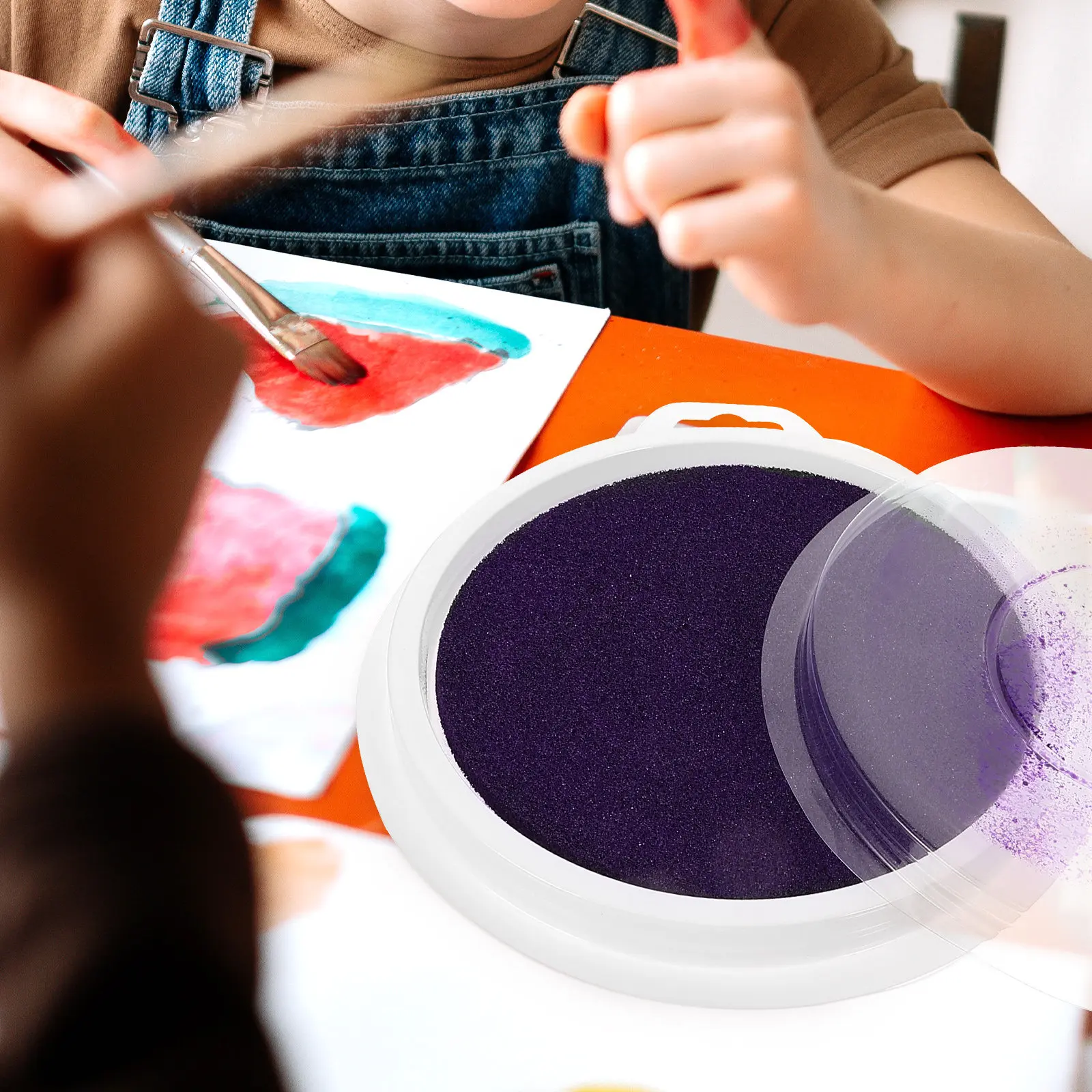 

Набор из 8 моющихся штампов-подушечек для пальцев радужных цветов для детского творчества, рисования, занятий в детском саду, совместных мероприятий родителей и детей, DIY-граффити и штампов