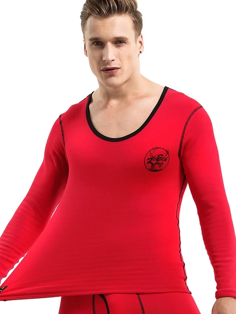 

Осенне-зимний мужской утепленный флисовый воротник с круглым воротником, зимний тонкий молодежный хлопковый свитер, осеннее термобелье на одной основе