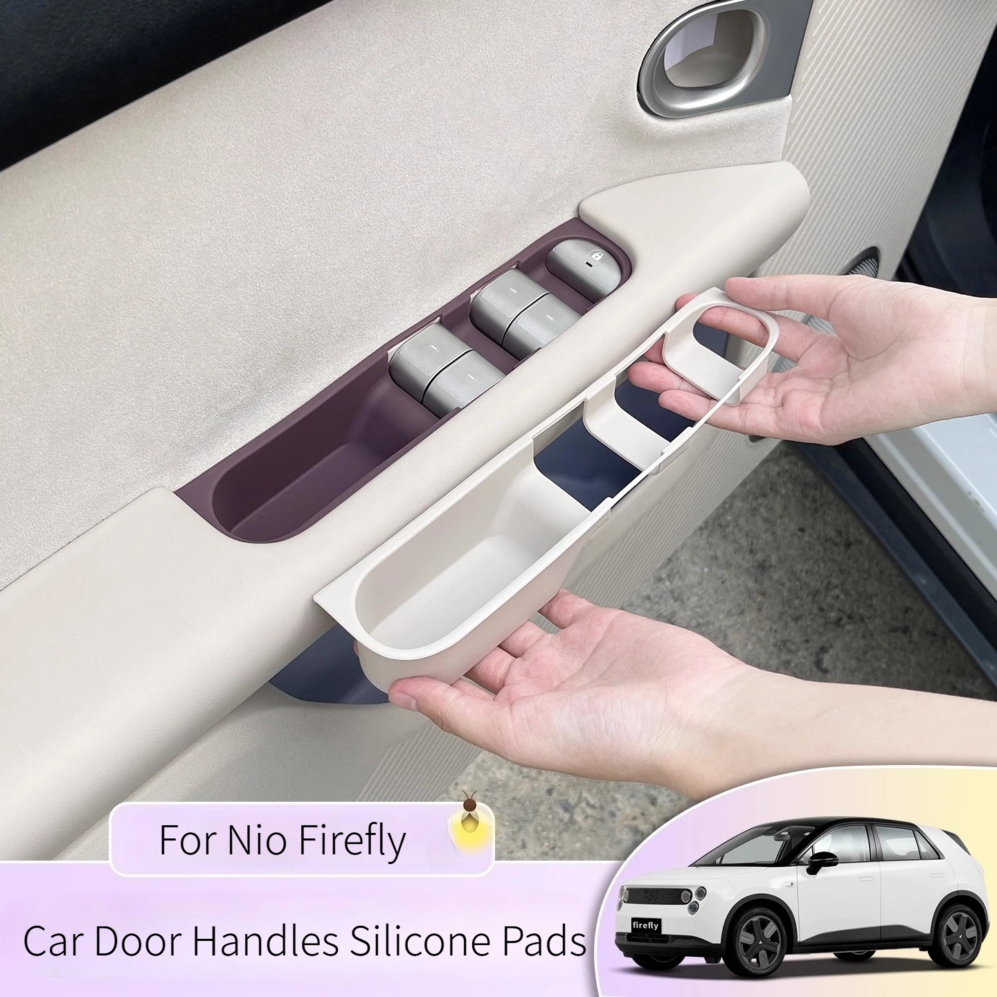 

Interior Door Armrest Panel Door Handle Silicone Outer Cover Pull Assembly Replacement For Nio Firefly Car Accessories