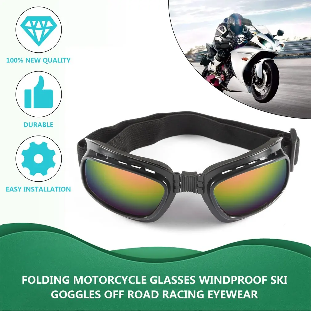 Hot 3 Color Multifunctional Motorcycle Glasses Anti Glare Motocross Sunglasses Sports Ski Goggles Windproof Dustproof Goggles