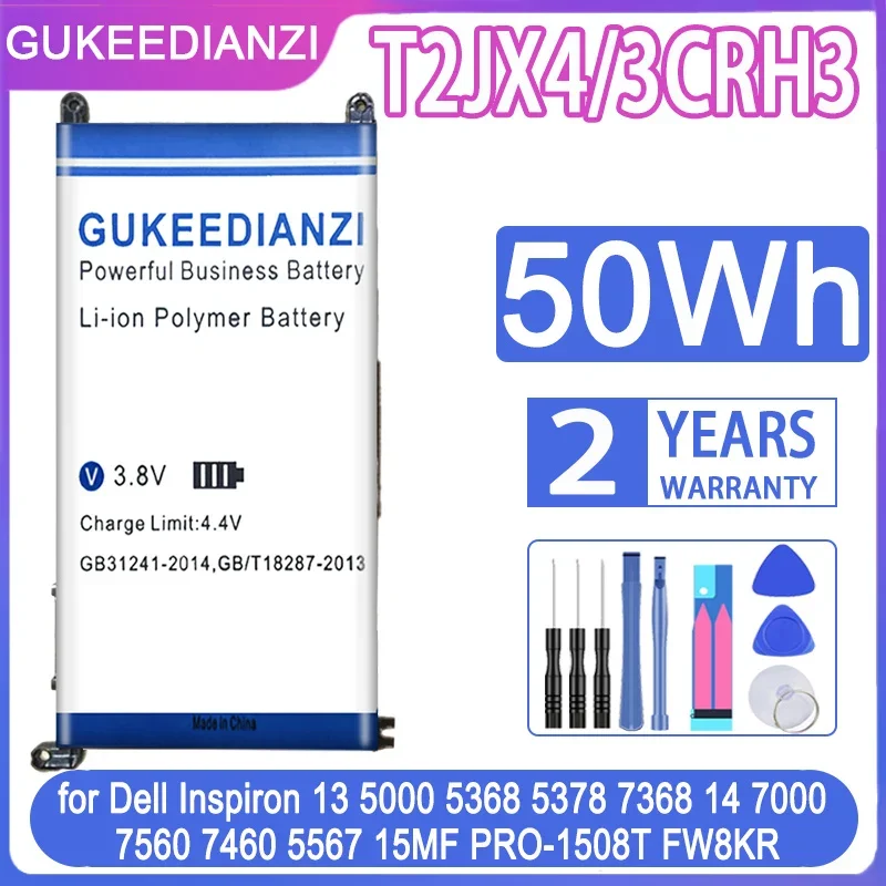 

GUKEEDIANZI Battery For Dell Inspiron 13 Inspiron13 5000 5368 5378 7368 14 7000 7560 7460 5567 15MF Batteries + Free Tools