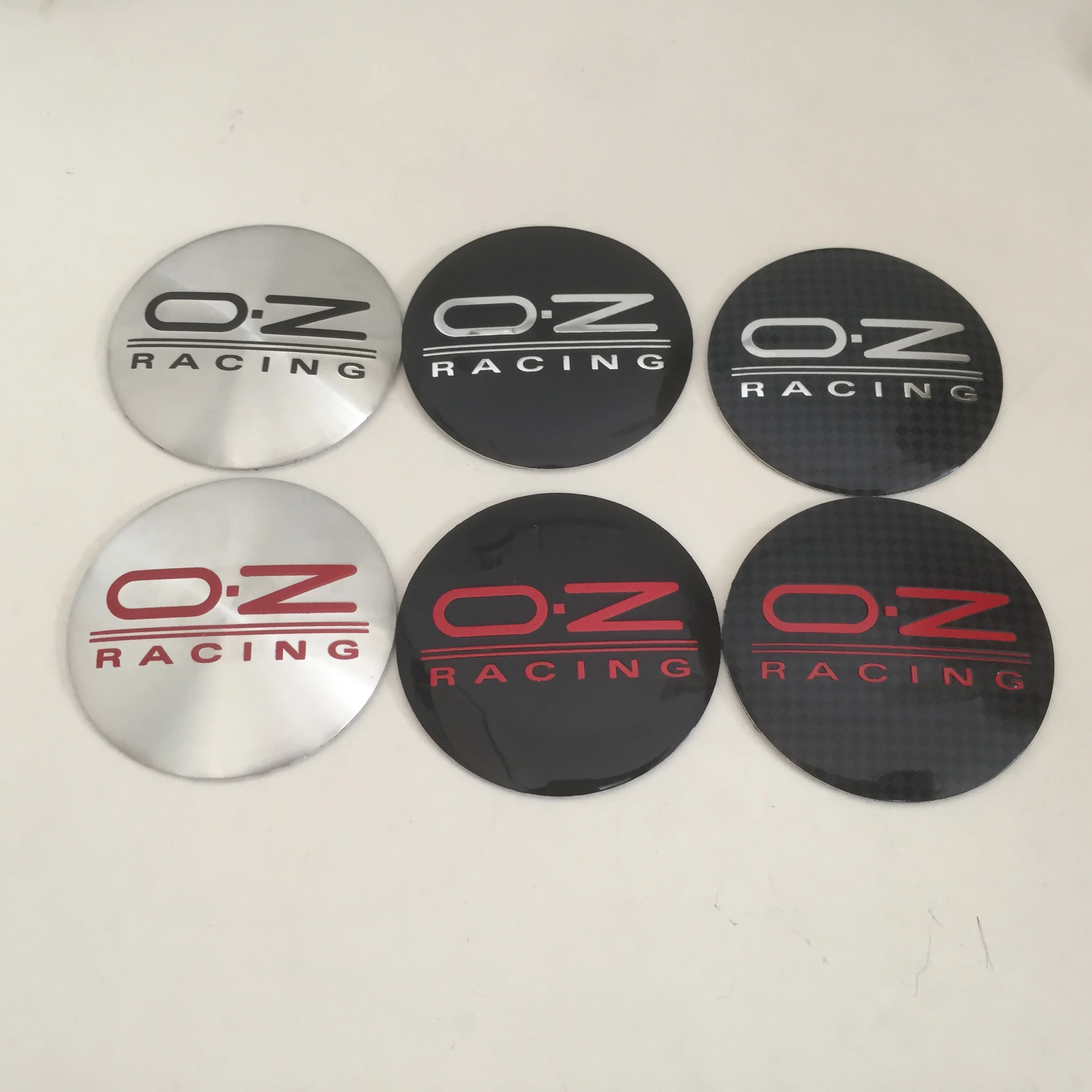 4pcs 50mm 56mm 60mm 65mm OZ O.Z logo Car Wheel hub Center Cap Badge cover emblem sticker  Styling accessories