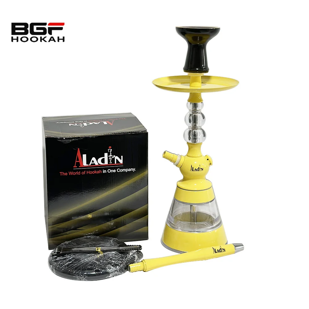 

Travel Small Portable Aladin Hookah Acrylic Aluminum Narguile Shisha Single Hose Pipe Ceramic Bowl Accessories Shisha Set