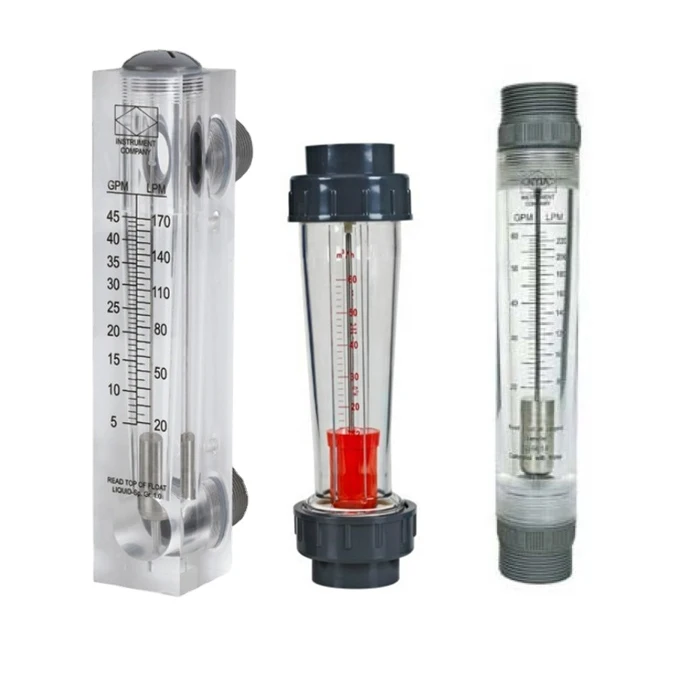 high accuracy 120 lpm panel air flow meter Acrylic glass rotameter oxygen flowmeter and adapter to