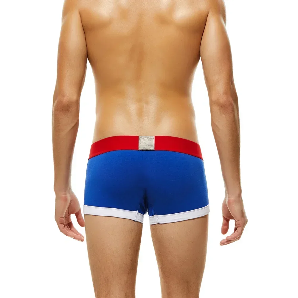 Sexy Herren-Unterwäsche, hautfreundliche Baumwolle, atmungsaktiv, bequem, schweißabsorbierend, Sport-Boxershorts, Jugend, niedrige Taille, U-konvexer Beutel, Kofferraum