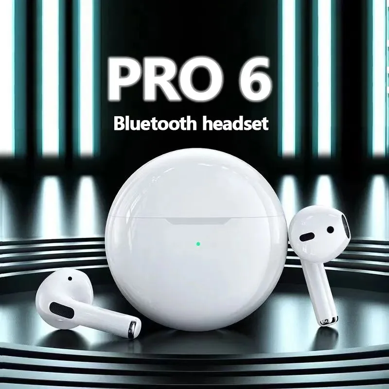 Air Pro 6 TWS Wireless Headphones with Mic Fone Bluetooth Earphones Sport Earbuds Pro6 J6 Headset for Apple iPhone Xiaomi Huawei