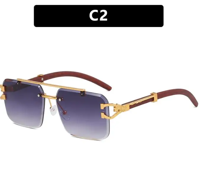 Ins 2024 Luxury Designer UV400 Sunglasses Women Girls New Trendy Rimless Sun Glasses Ladies Vintage Small Round Gafas De Sol