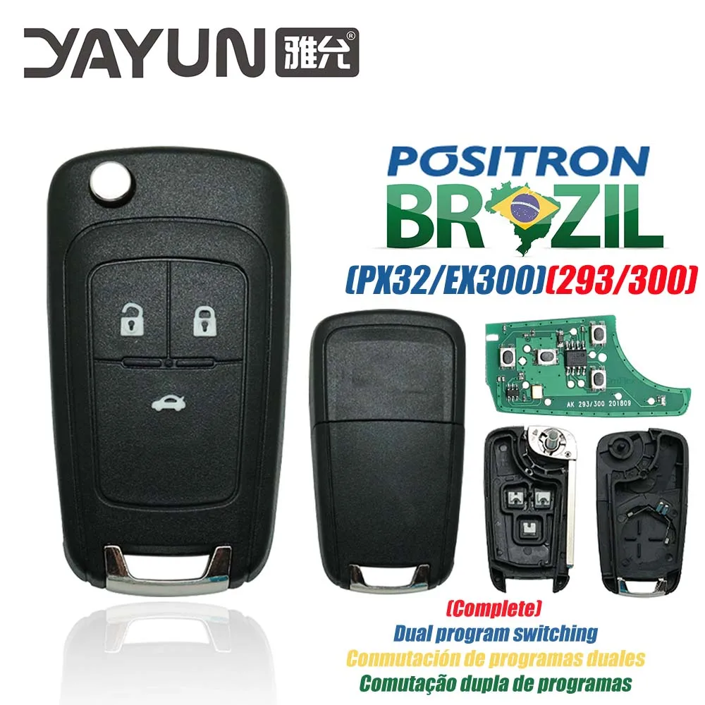 YAYUN AKBPCP051 Double program (PX32/EX300) Burglar Alarm 3 Button Control With Battery Clip For Brazil Positron Flex