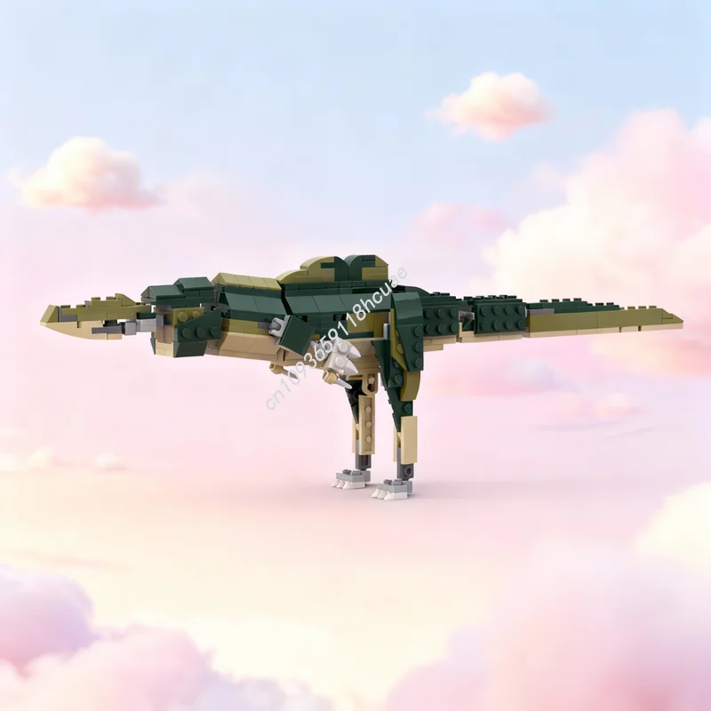 

256 деталей MOC Иктиовенатор Лаосенсис 1, малый и большой размер, конструктор, 3 модели, игрушки, строительные блоки, рождественские подарки, развивающие игрушки