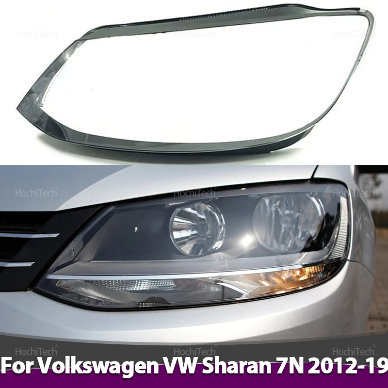 

Car Front Headlight Lens Cover for Volkswagen VW Sharan 7N 2012-2015 2016 2017 2018 2019 Clear Lamp Hood Transparent Lampshade