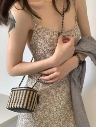 Elegant Sexy Floral Slip Dress Women Sweet Slim Korean Style Party Dress Female 2024 Summer Casual Evening Holiday Beach Dress