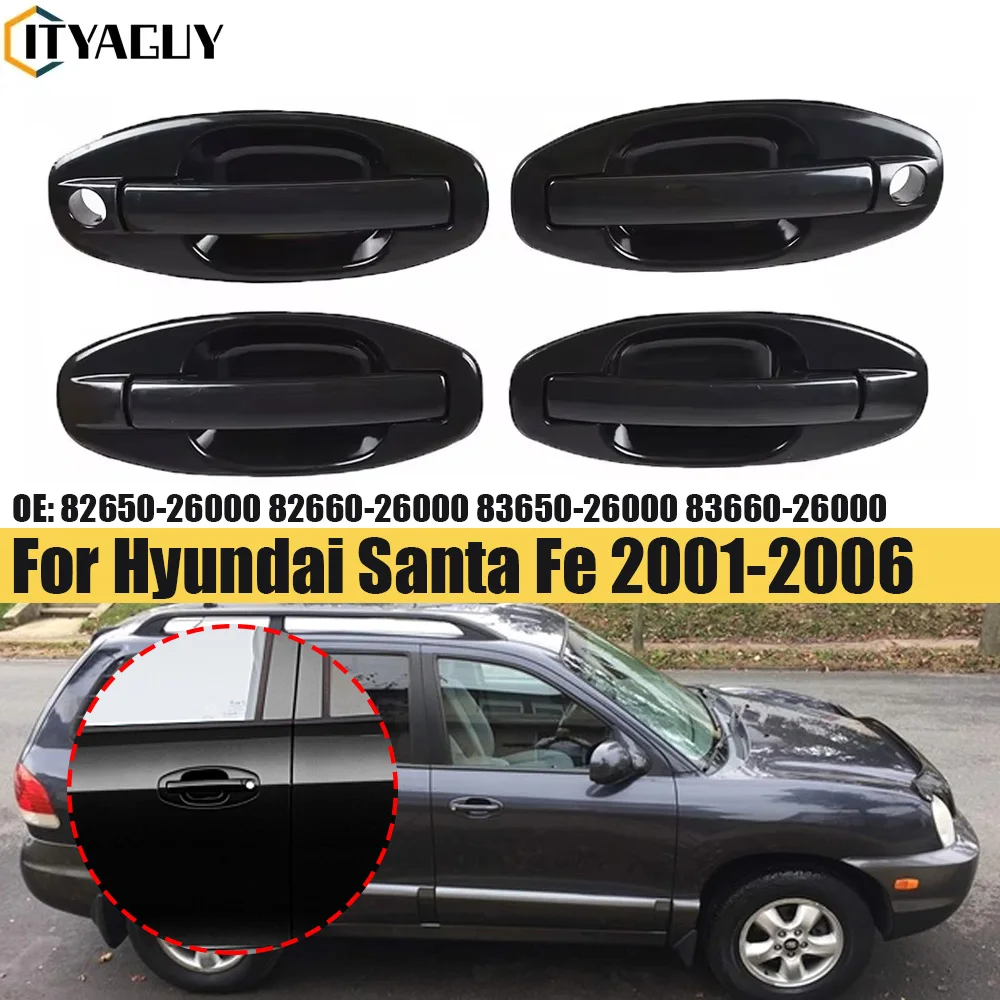

Front Rear Left Right Car Exterior Door Handle 82650-26000 82660-26000 83650-26000 83660-26000 for Hyundai Santa Fe 2001-2006