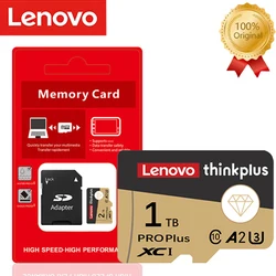 Lenovo Original Micro TF SD Card U3 High Speed SD Card A2 V60 TF Card 1TB Memory Card 2TB For Camera Phone With SD Adapter