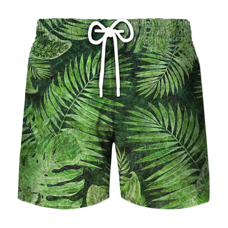 

Camo Plants Graphic Hawaii Beach Shorts 3D Printing Military Fans Surf Board Shorts Summer Vacation Cool Ice Shorts Swim Trunks