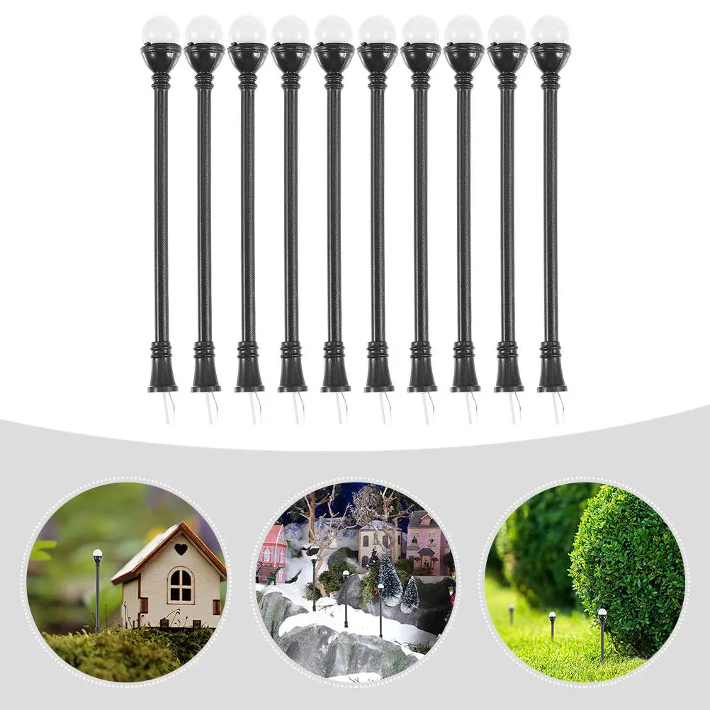 

20 шт. миниатюрных уличных фонарей для микроландшафта, для декора миниатюрных домиков, садов, песочниц, миниатюрных ламп для стола