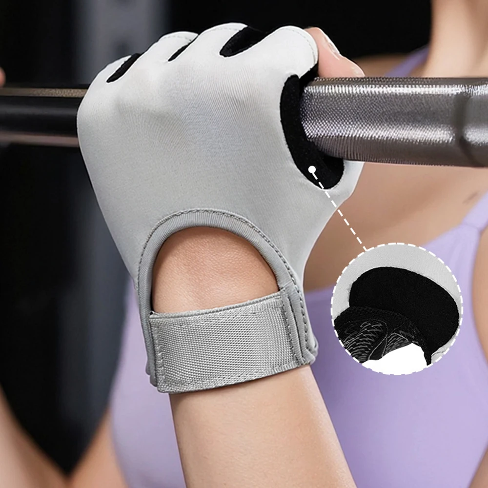 1 Paar Trainingshandschuhe für Damen und Herren, atmungsaktive, verstellbare Fitnesshandschuhe zum Trainieren, rutschfeste Mikrofaser-Gewichtheberhandschuhe