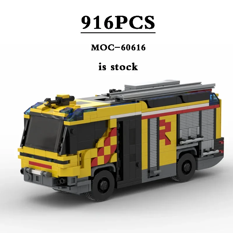 

Hybrid Fire Truck Engine MOC-60616 Fire Truck City Fire Building Block Toy Model 916PCS DIY Birthday Gift Kids Christmas Gift