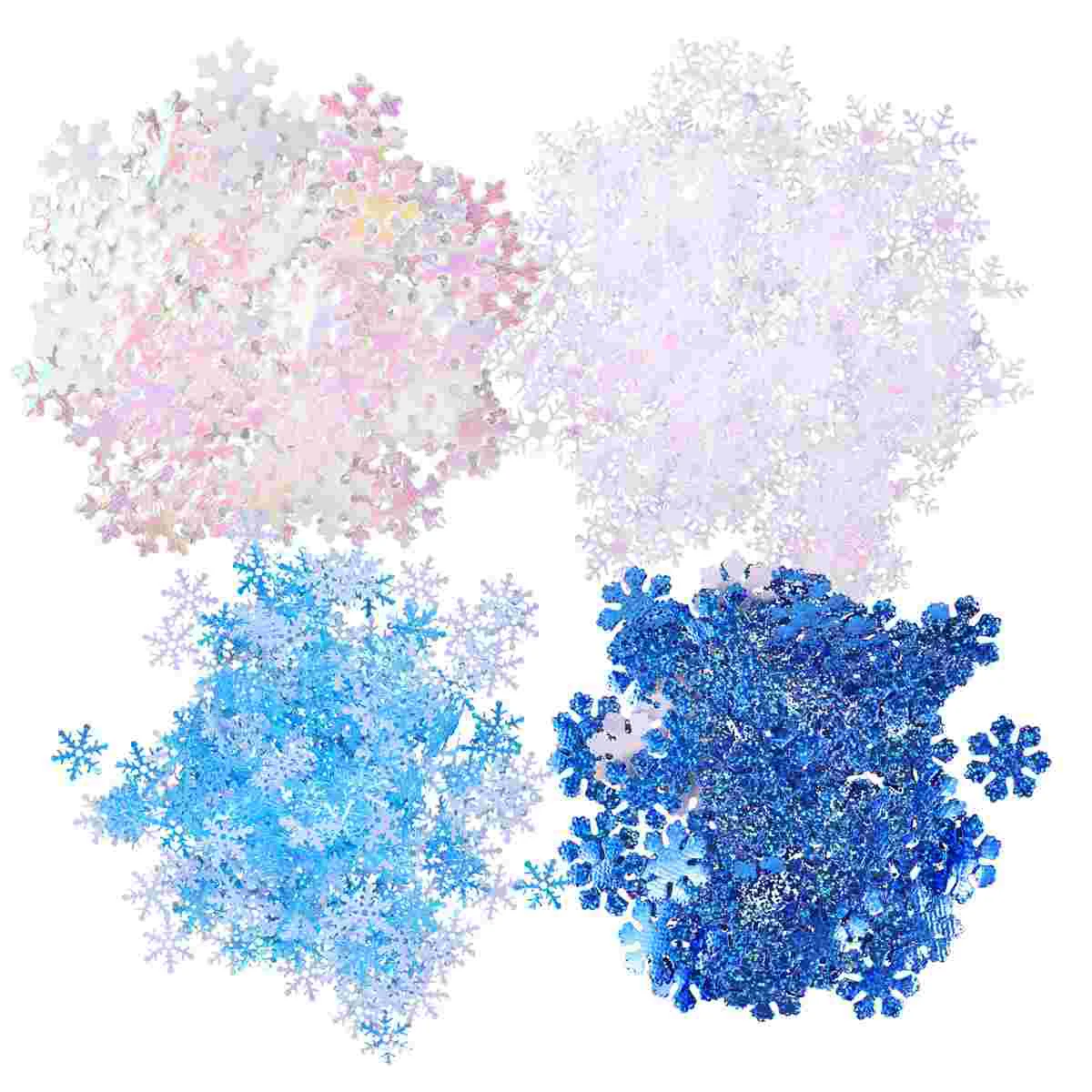 

700 Pcs Christmas Snowflakes Wedding Confetti Blue Ornaments Creative Tree Cakes Household