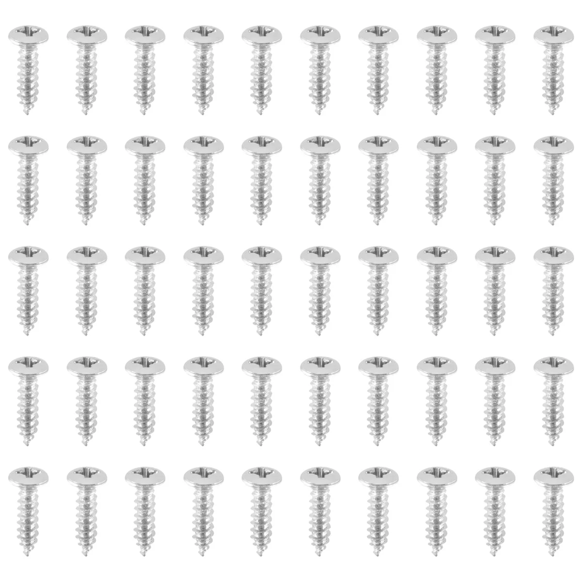 50x Guitar Bass Screws Parts for Scratchplates Pickguard, Silver HOT