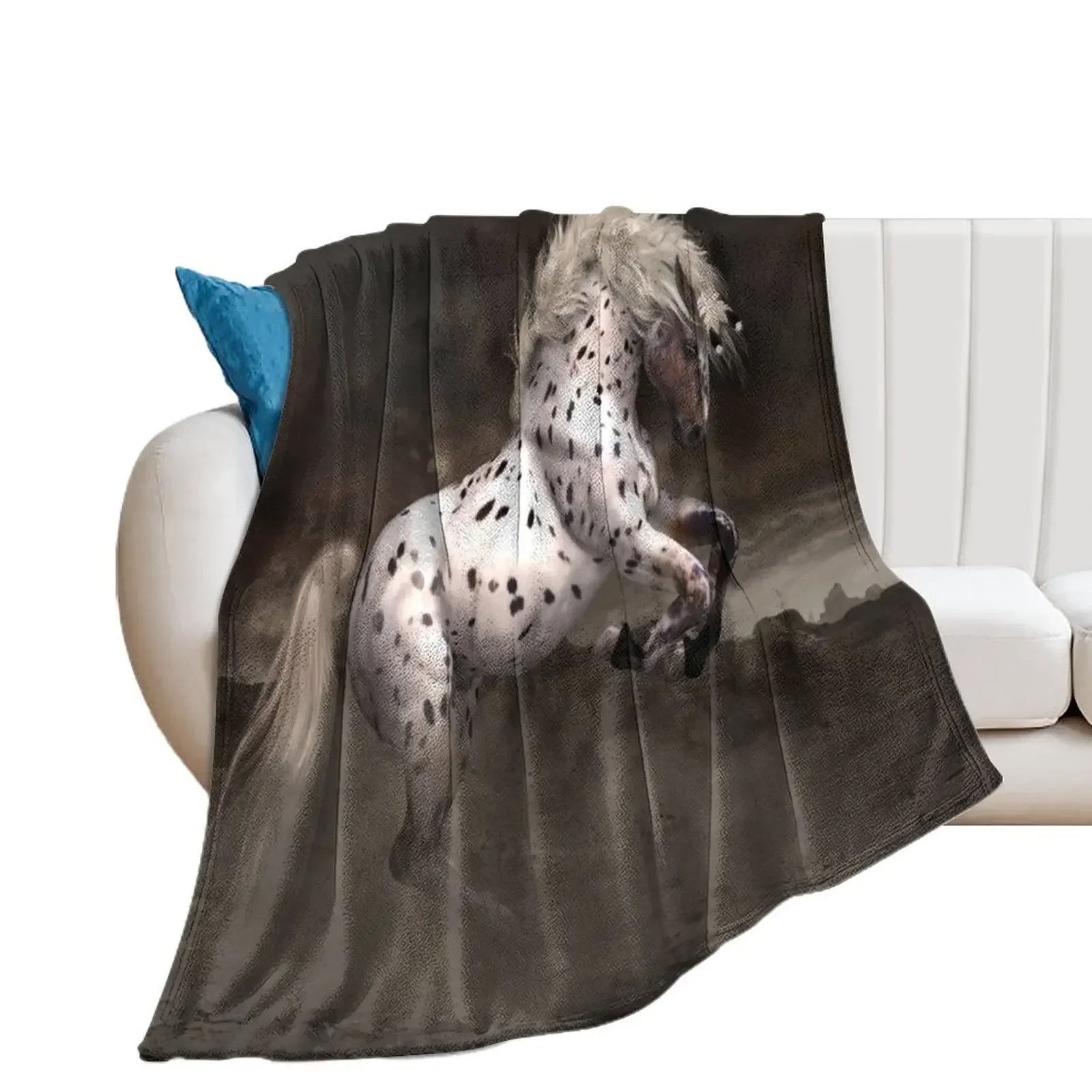 Leopard Appaloosa - Shiloh Throw Blanket bed plaid Vintage Blankets