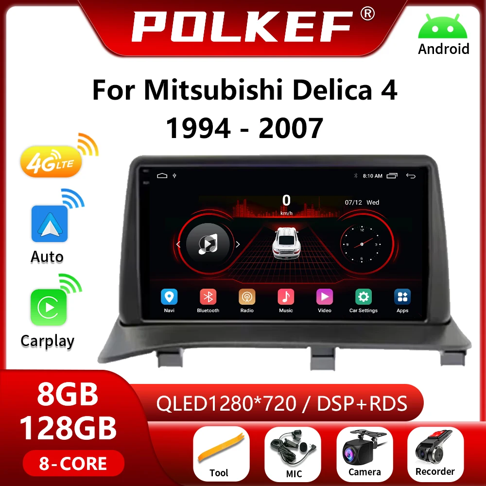 

Android 13 For Mitsubishi Delica 4 1994-2007 RHD Car Multimedia Video Player Navigation GPS 4G Carplay 2Din Stereo DVD Head Unit