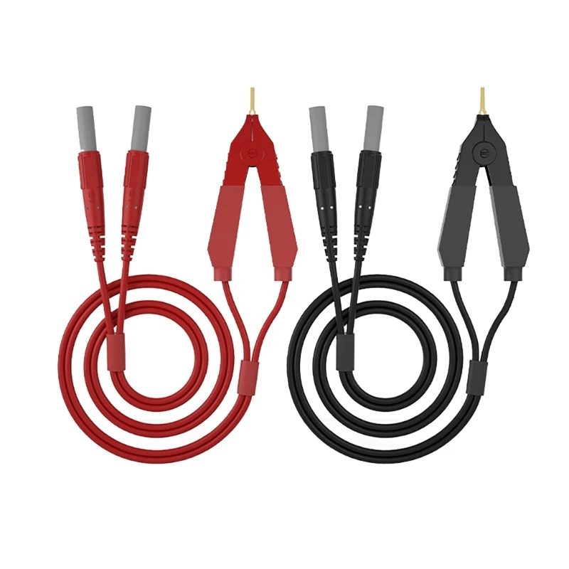 

G5T5 2 Pack Flexible Low Resistance Four Wire Test Leads for Precise Electrical Measurements in Electronics and Power Systems